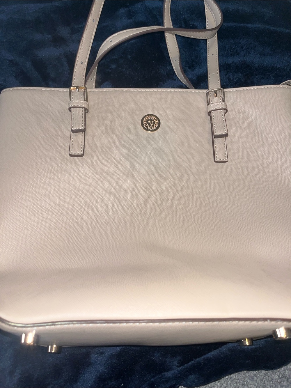Anne Klein Blush Tote with Gold Hardware